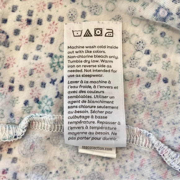 Tea Collection Ruffle Sleeve Drop Waist Blue Floral Dress with Pockets Size 2T - Picture 6 of 6